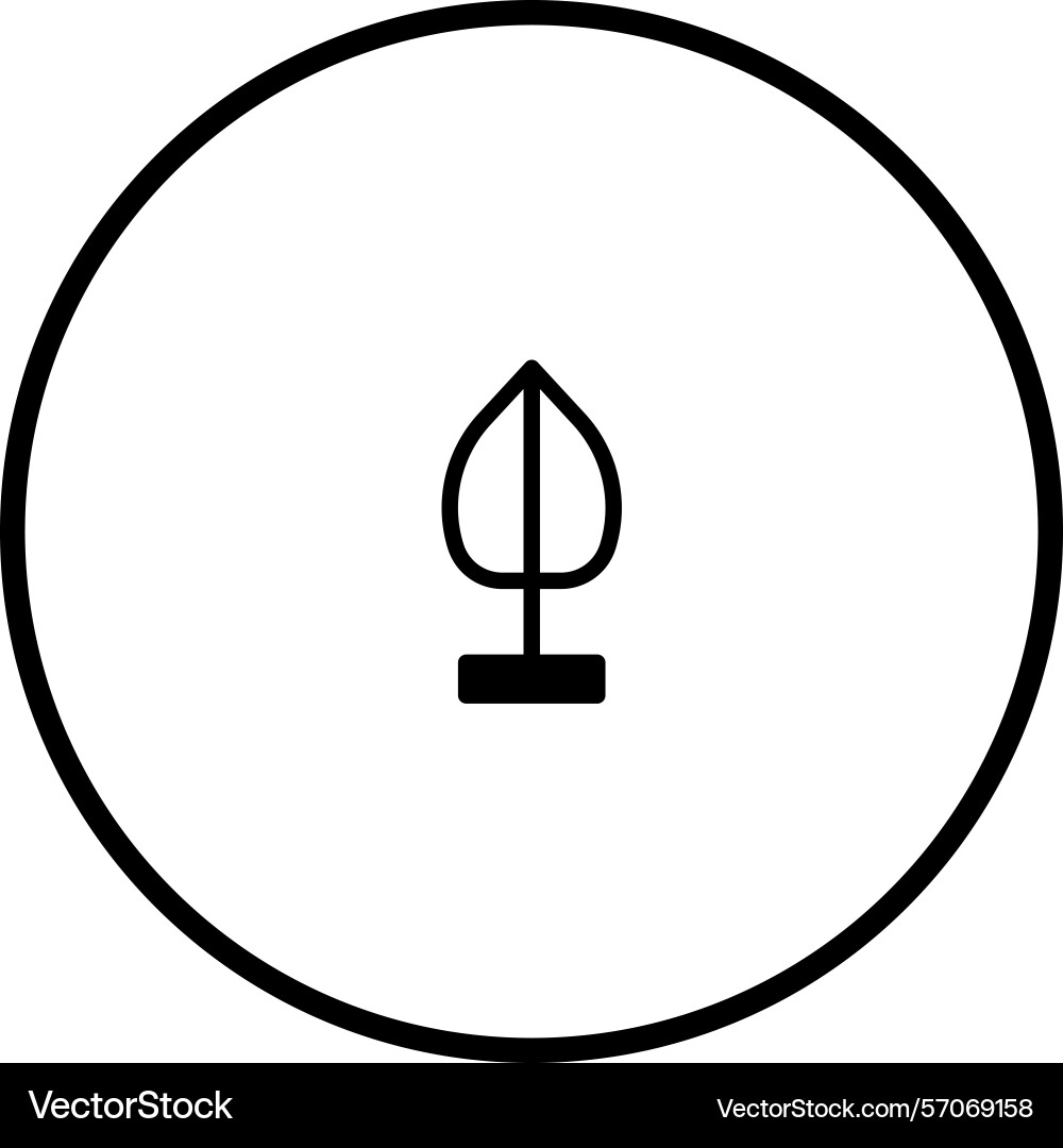 Minimalistic tree icon enclosed in a circle Minimalistic tree icon enclosed in a circle Vector Image