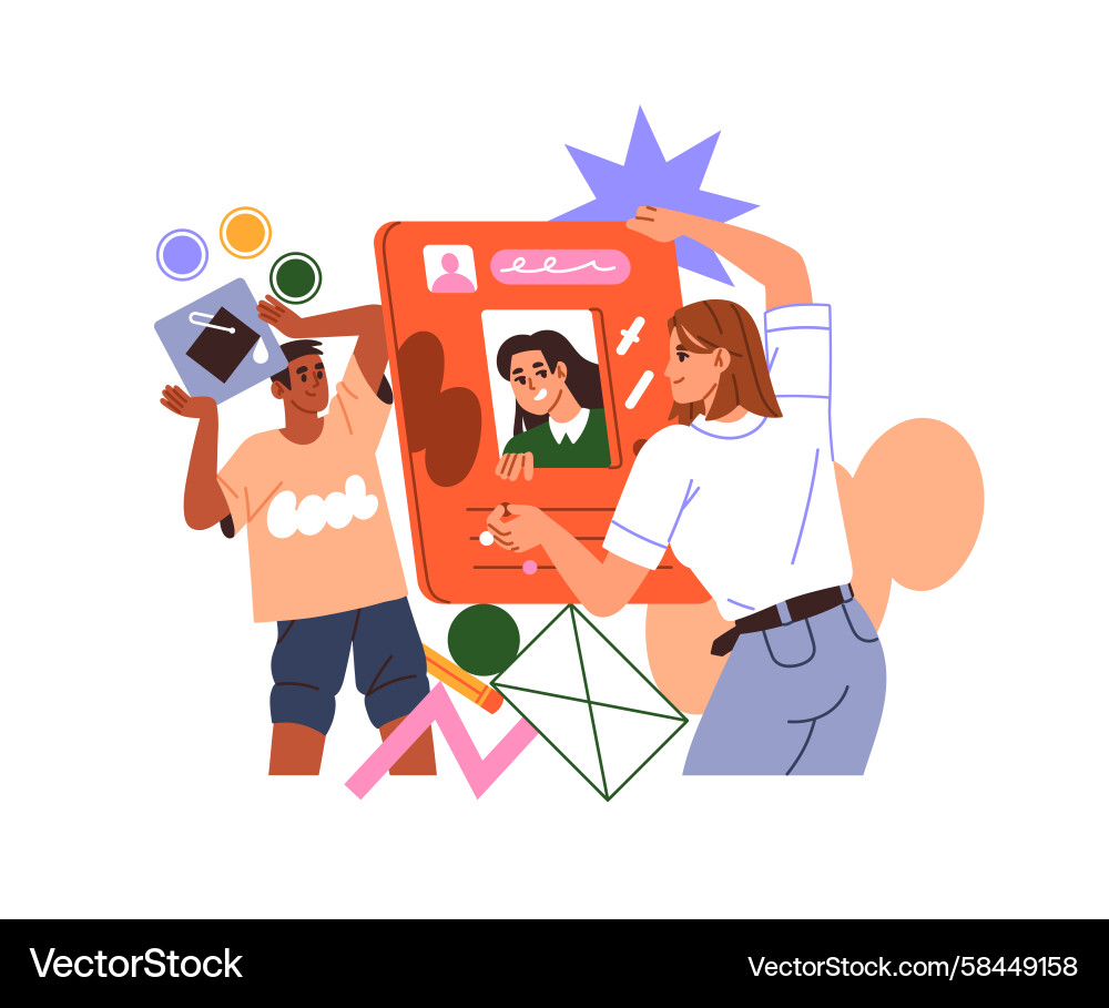 Mobile App UI/UX Development Vector Image