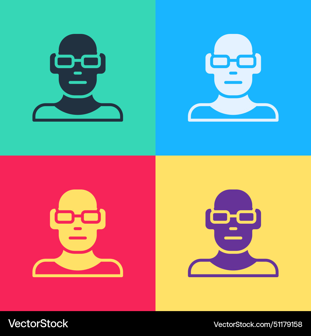 Pop art poor eyesight and corrected vision Vector Image