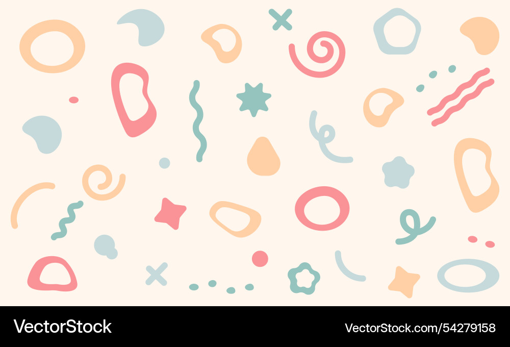 Set of colourful abstract patterns lines vector image