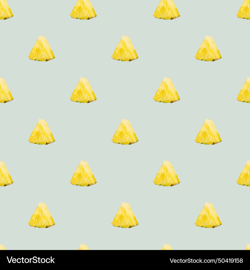 Sliced of pineapple seamless pattern design Vector Image