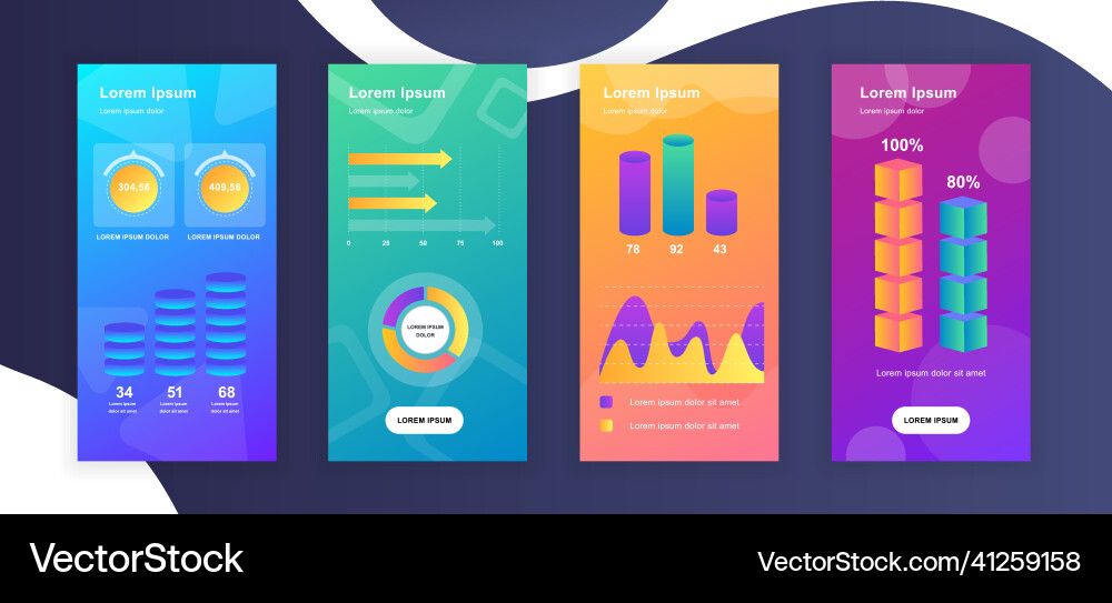 Social media stories design templates whit Social media stories design templates whit vector image