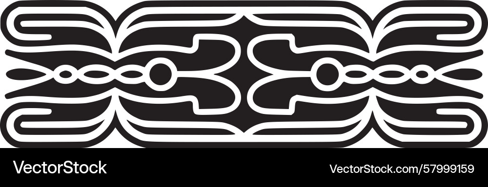 Abstract Wave Border Pattern Vector Image