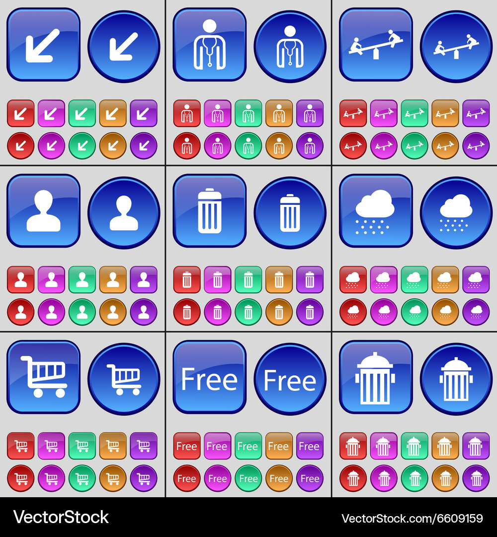 Deploying screen avatar swing trash can Vector Image