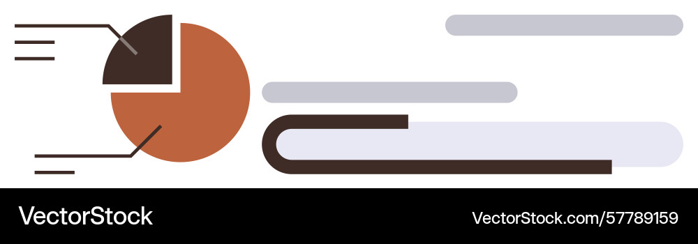 Minimalist data visualization with pie chart Vector Image