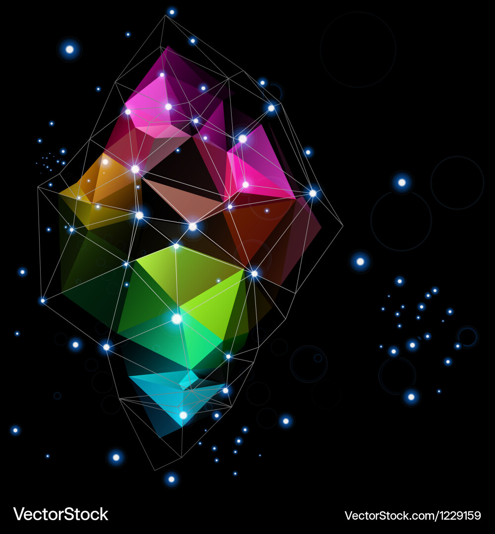 Space Technology Abstract Network vector image