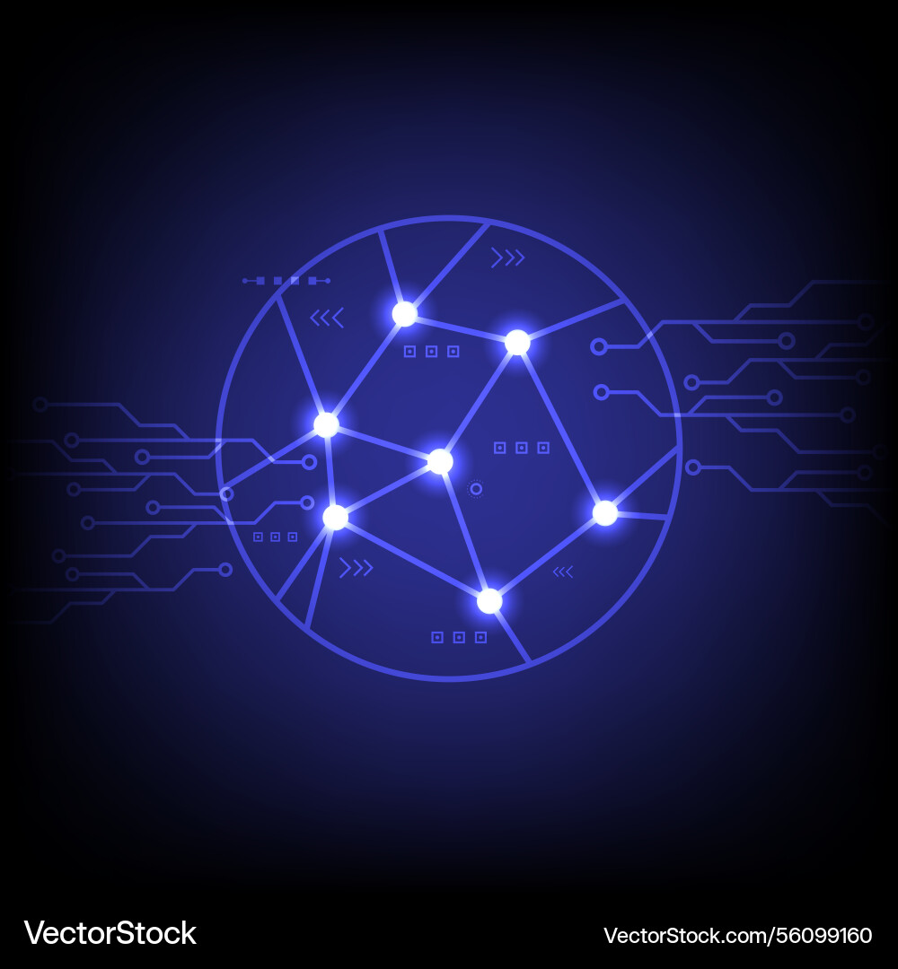 Abstract technology global network connection Vector Image