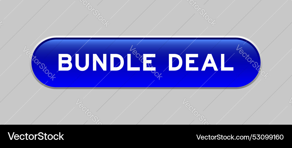 Blue color capsule shape button with word bundle Blue color capsule shape button with word bundle vector image