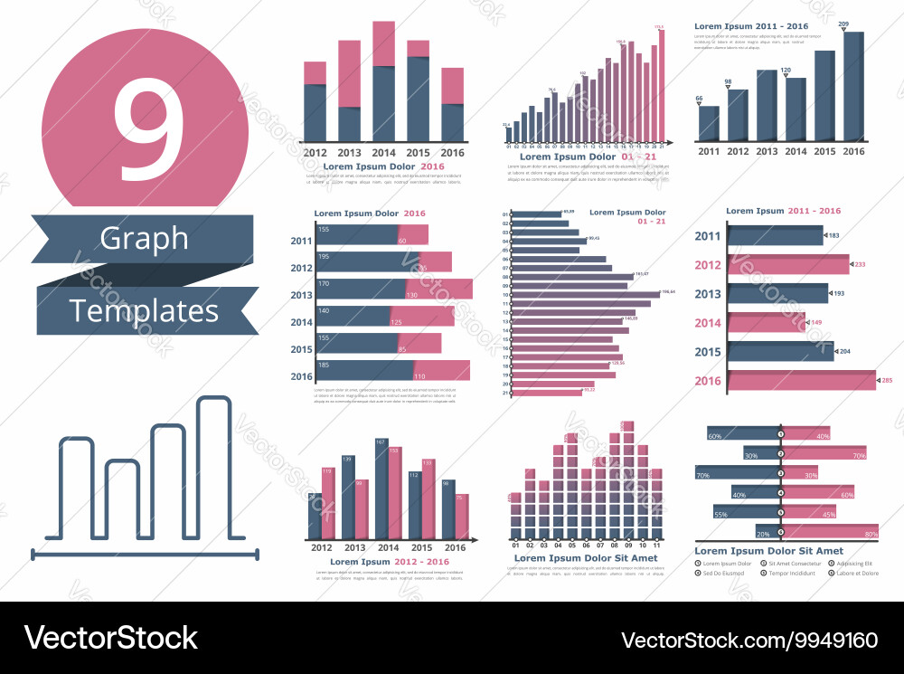 Data Visualization Templates vector image
