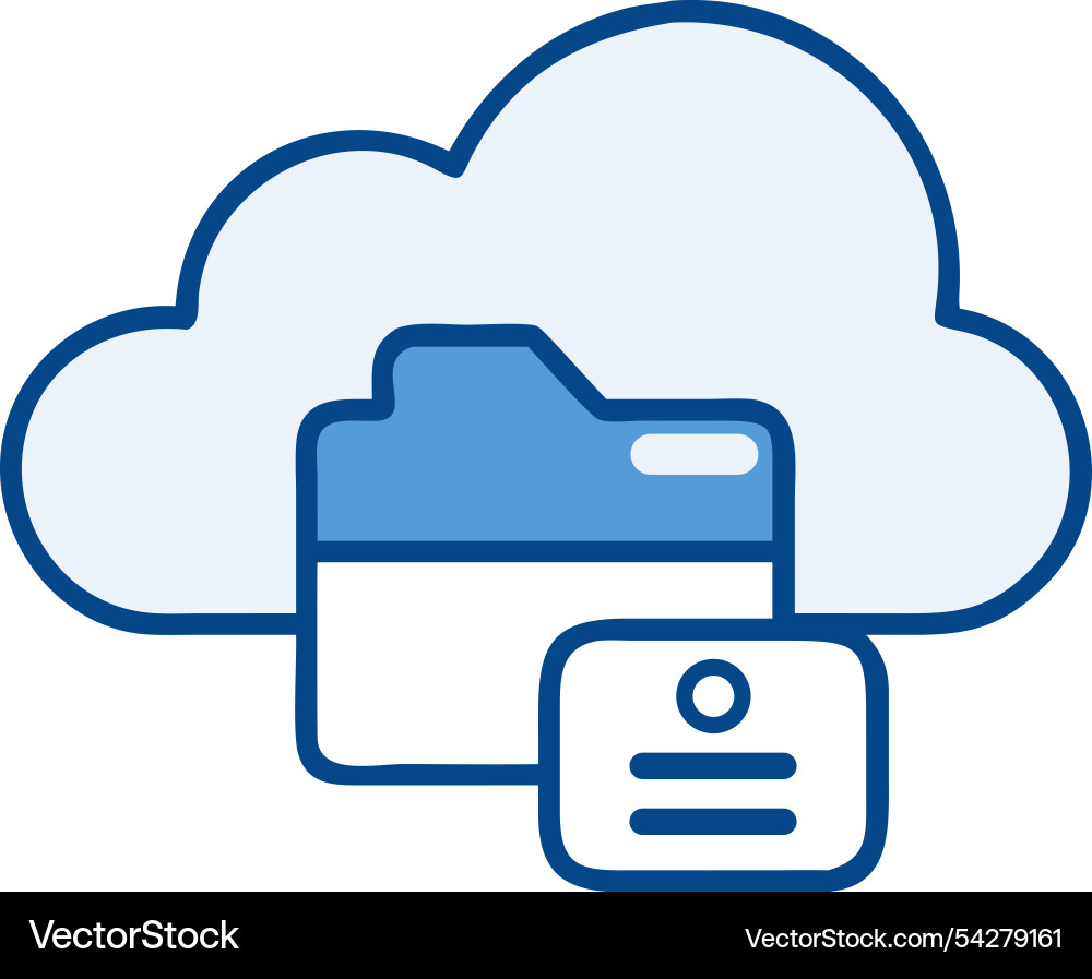 Accessing files on a cloud storage Vector Image