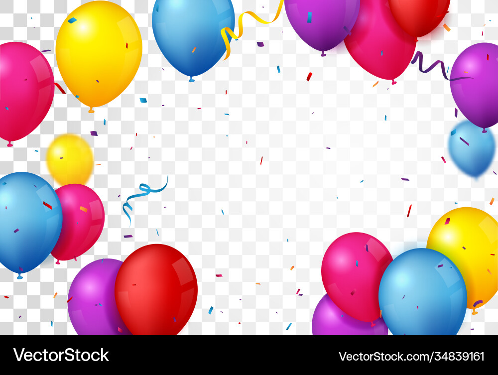 Bunte Geburtstagsfeier Banner mit Ballons Bunte Geburtstagsfeier Banner mit Ballons vektorbild
