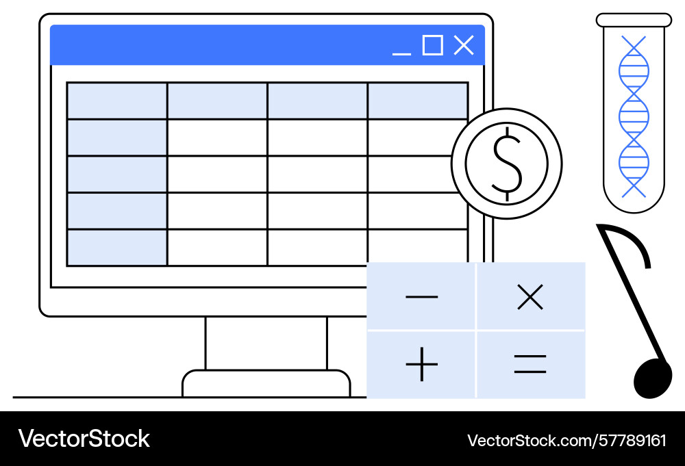 Digital analytics science and finance Vector Image