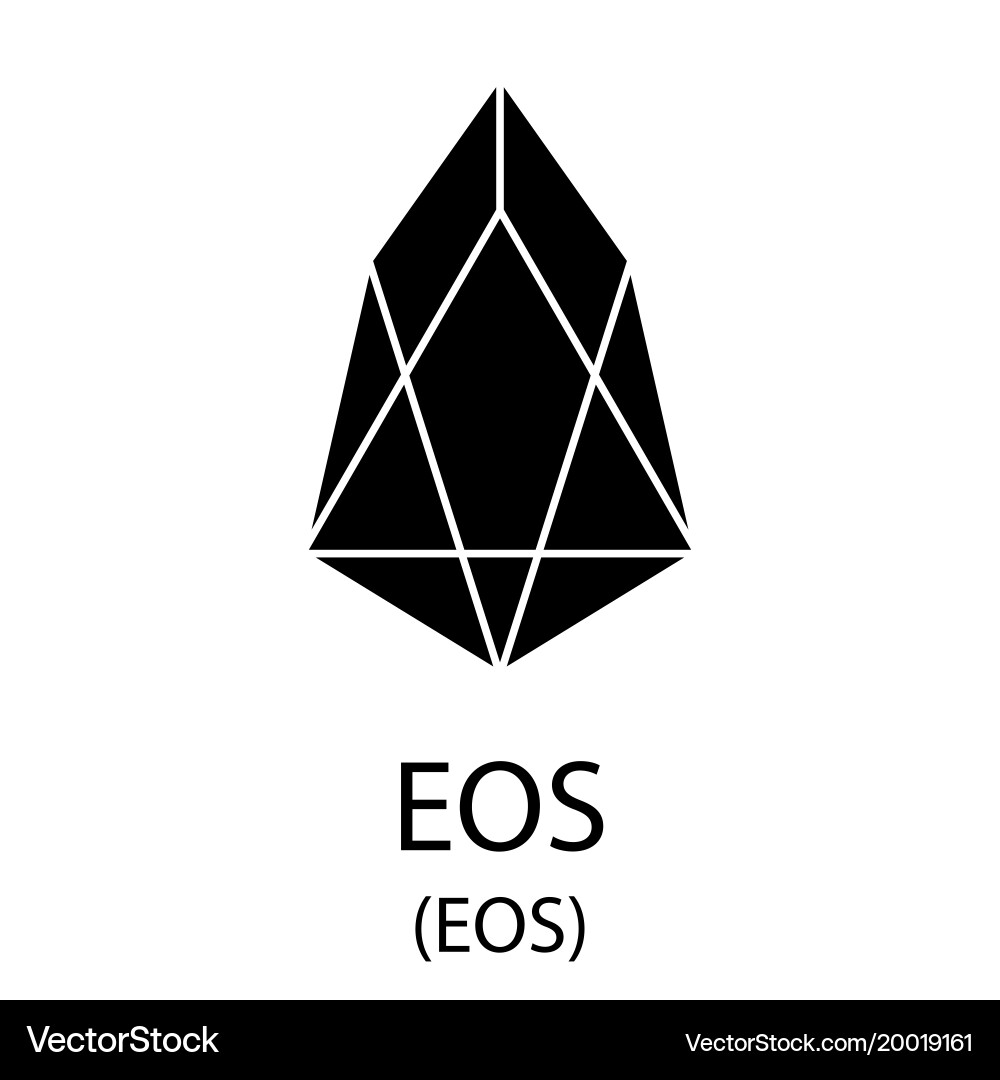 Eos cryptocurrency symbol – Royalty-Free Vector | VectorStock
