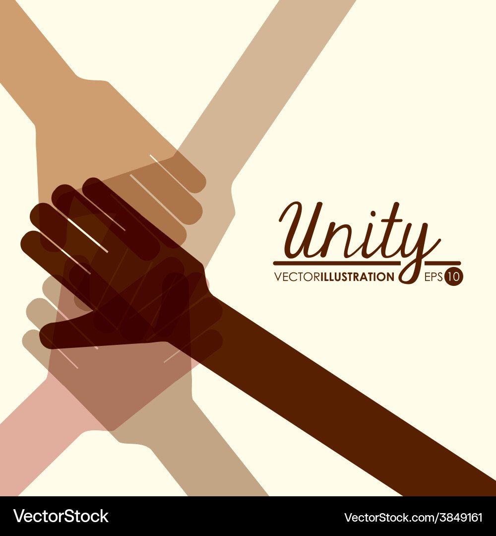 Hands of Unity and Support vector image