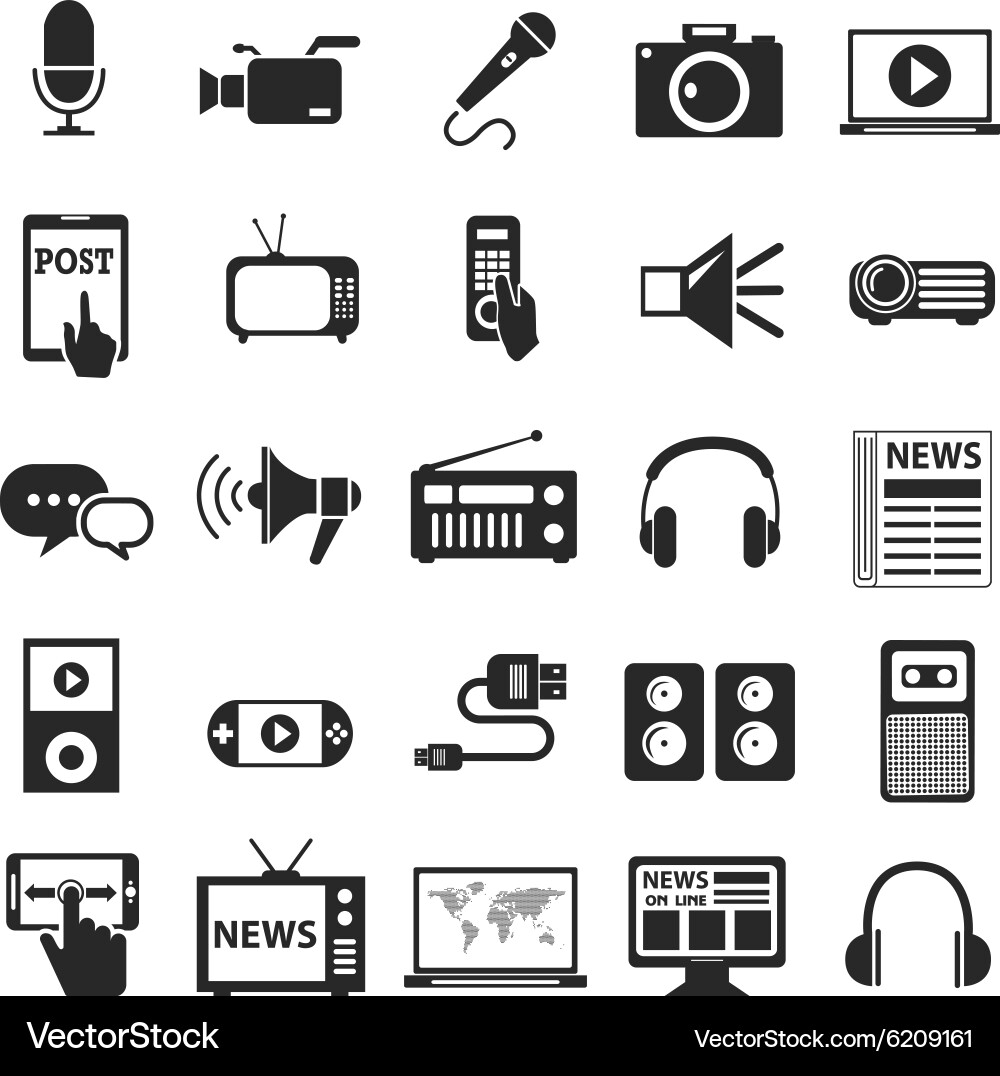 Media icons technology Vector Image