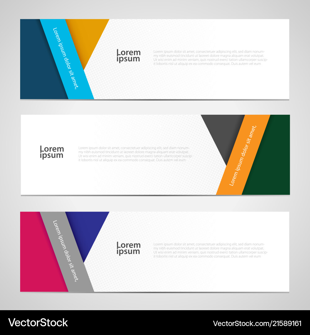 Modern Web Banner Templates vector image