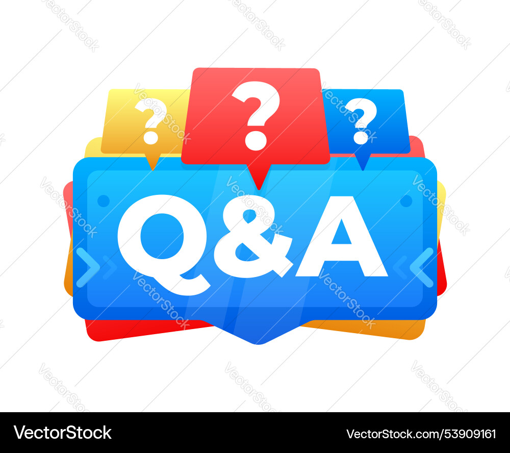 Questions and answers concept with question marks vector image