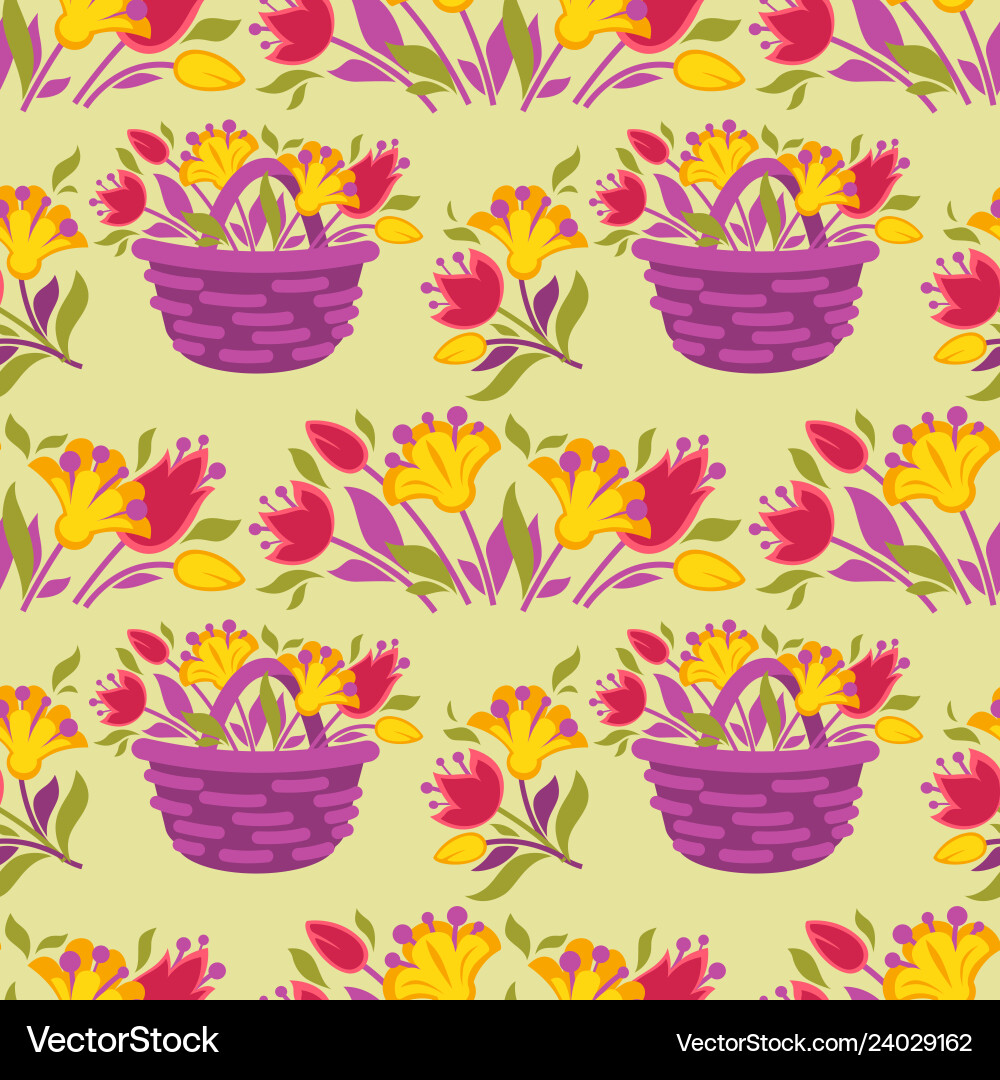 Background seamless pattern with spring Background seamless pattern with spring vector image