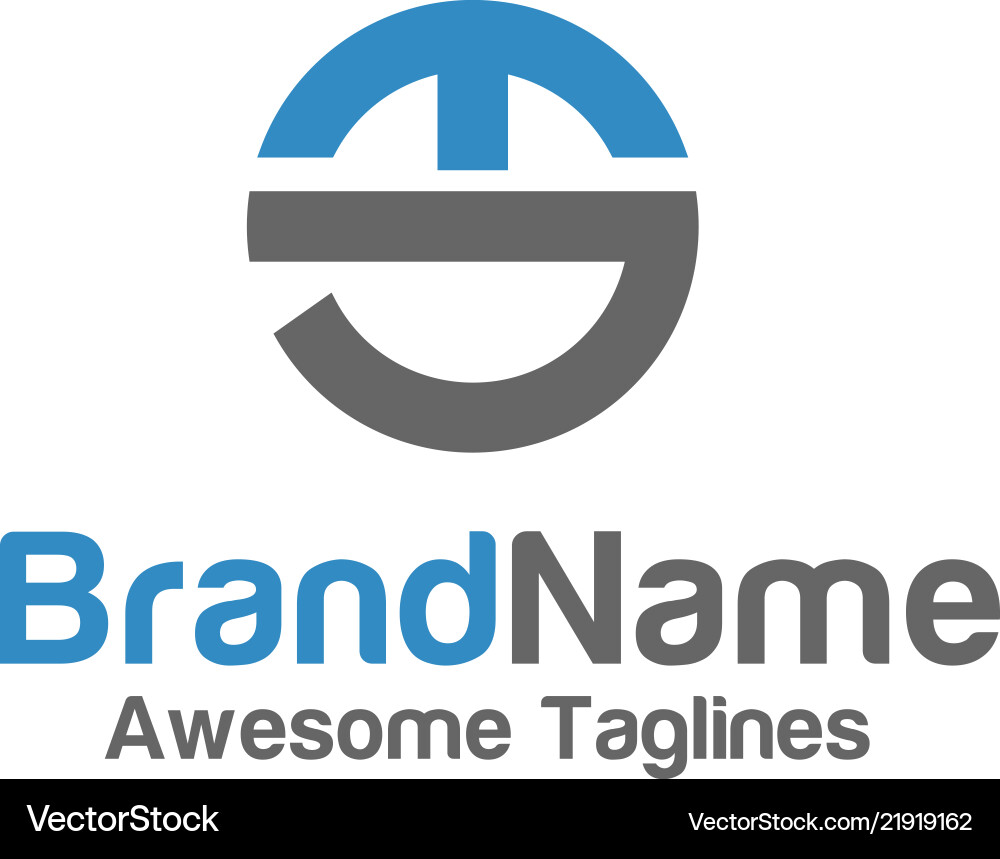 Elegant Circle ES Logo Vector Image