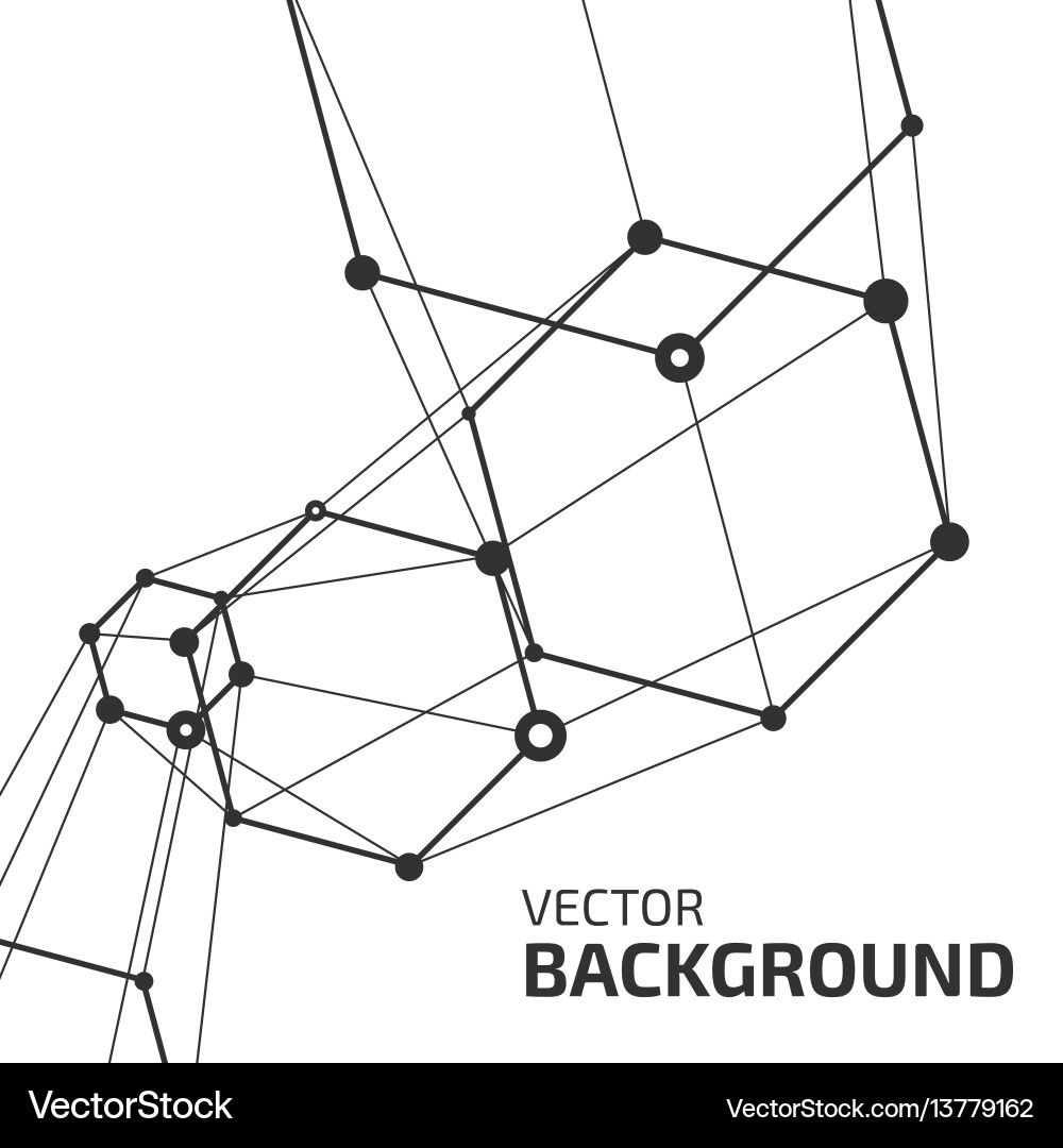 Geometric Network Structure vector image