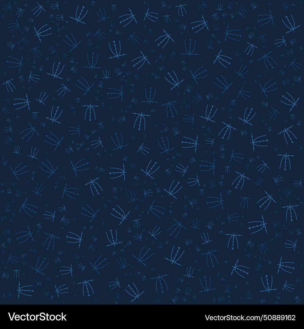 Math function graph concept blue seamless pattern vector image
