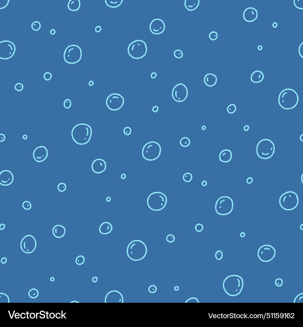 Outline bubble underwater seamless pattern Outline bubble underwater seamless pattern vector image