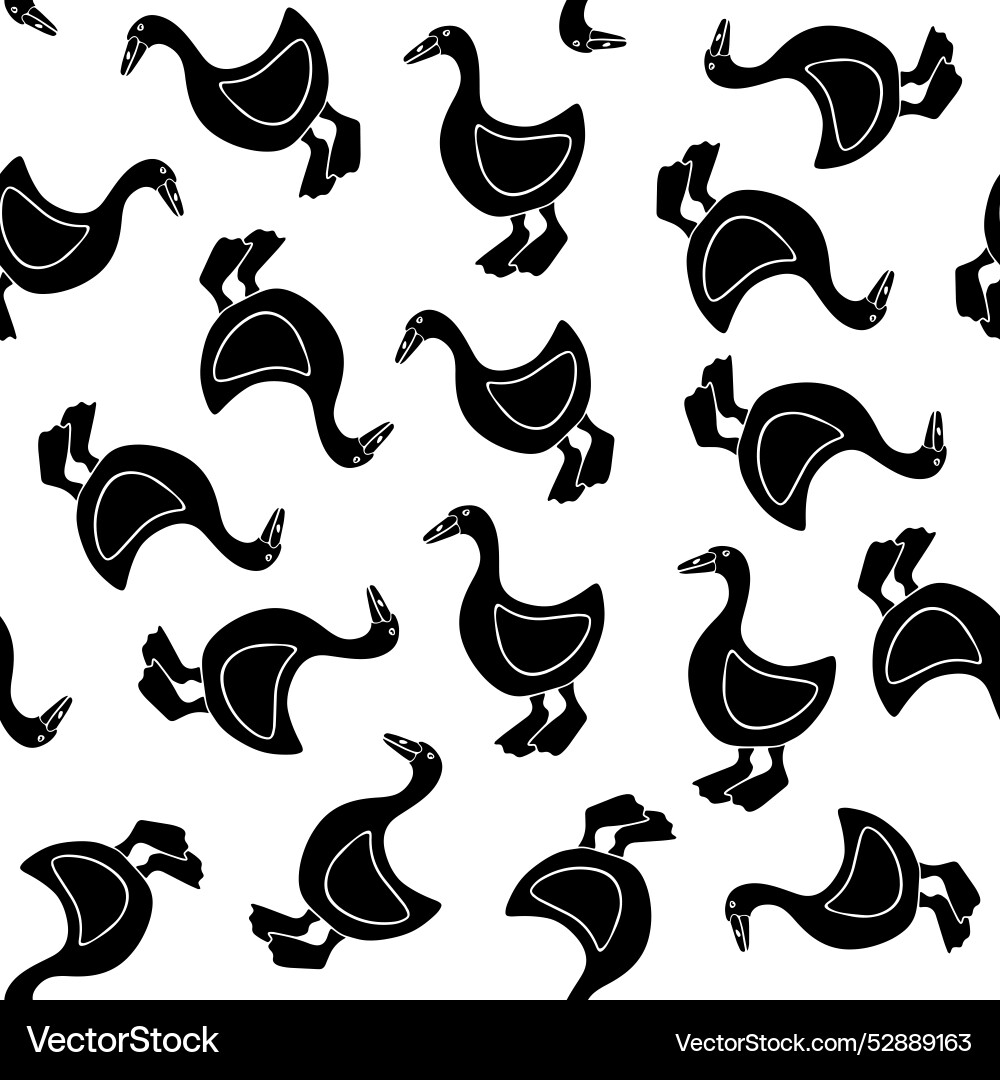 A pattern with geese Vector Image
