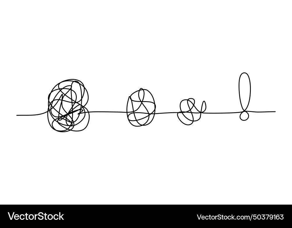 Concept for problem solving one line drawing Concept for problem solving one line drawing vector image