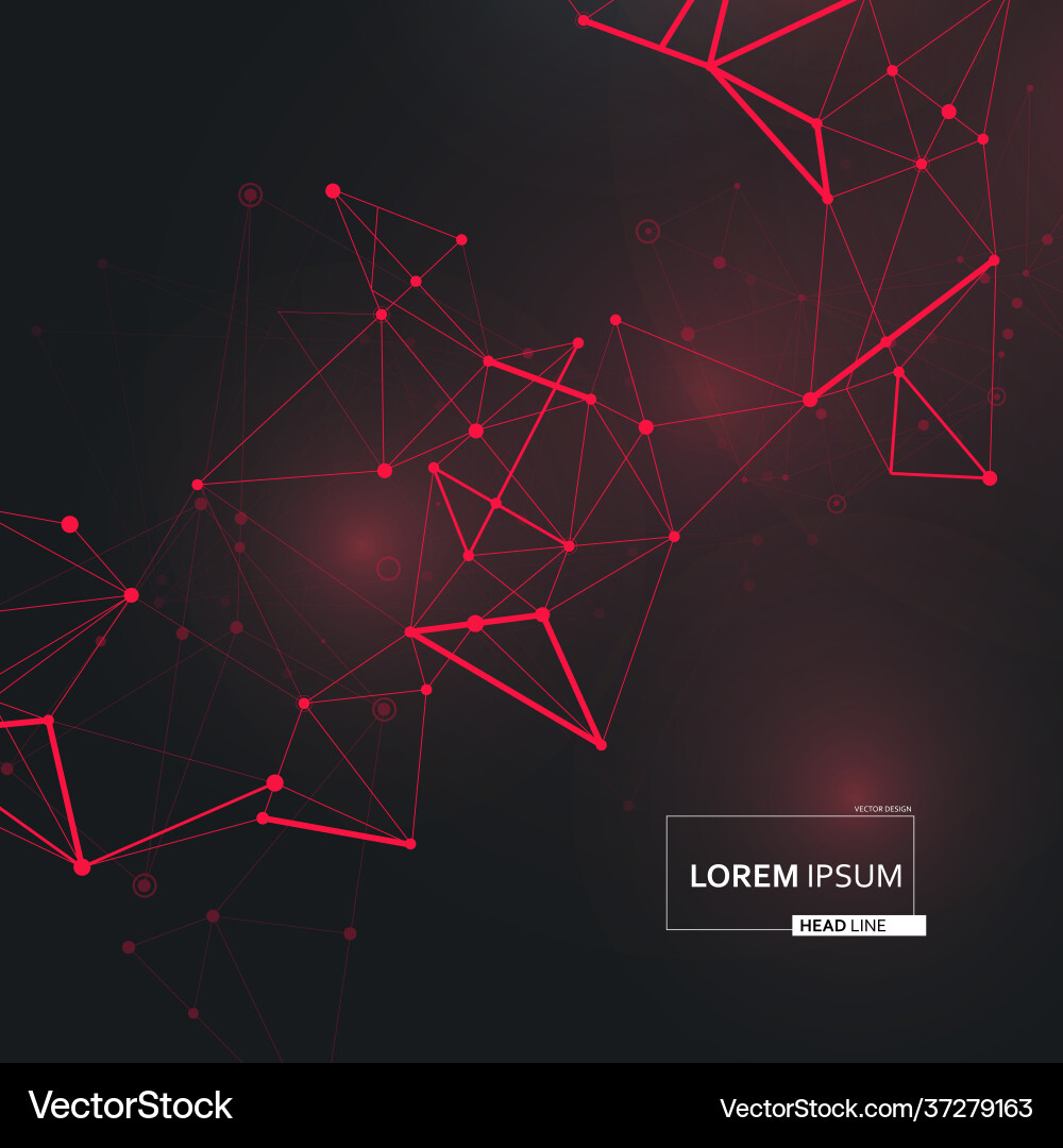 Connect lines style abstract art template Connect lines style abstract art template vector image