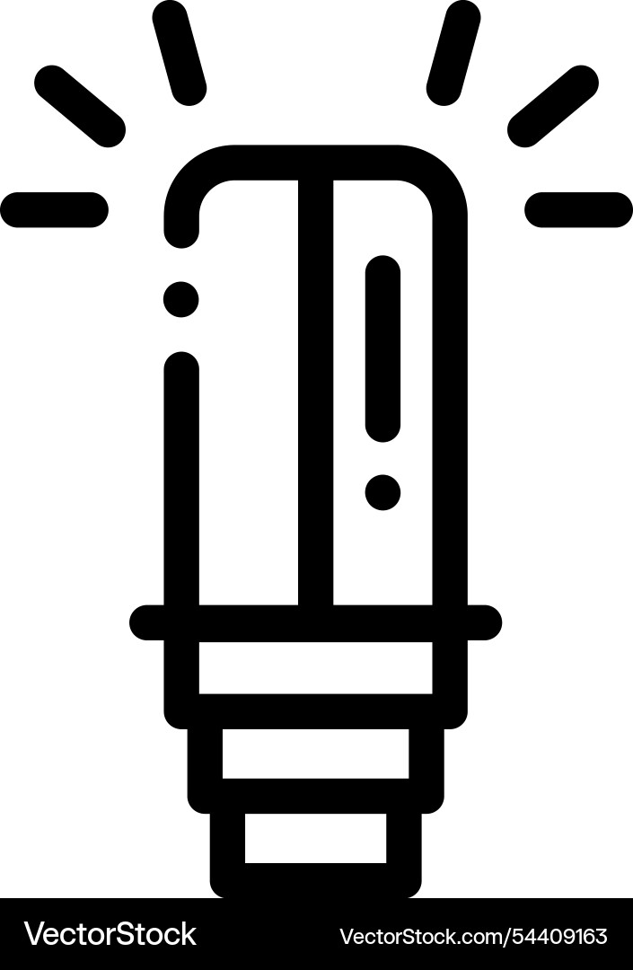 Lamp icon thin linear style design isolated Lamp icon thin linear style design isolated vector image