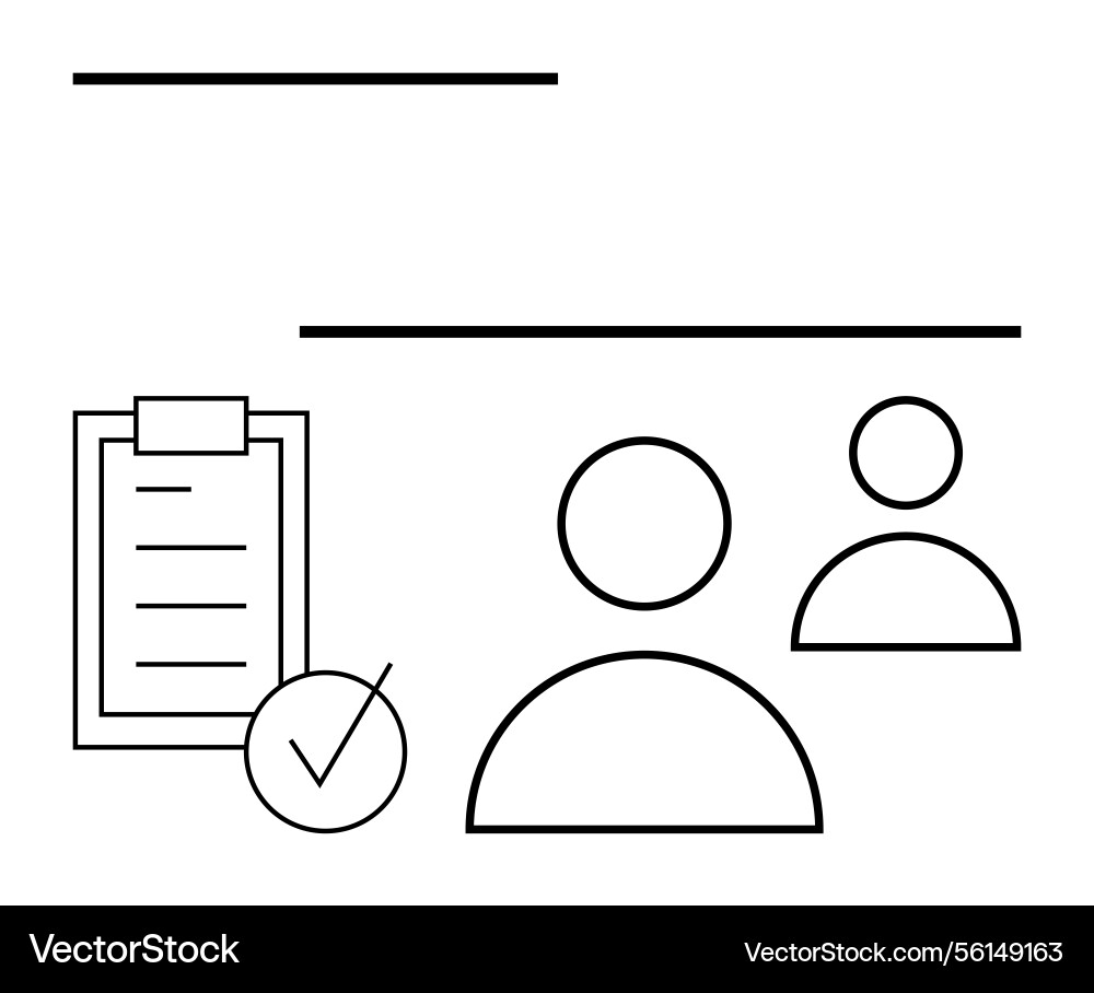 Minimalist design featuring checklist and user Minimalist design featuring checklist and user vector image
