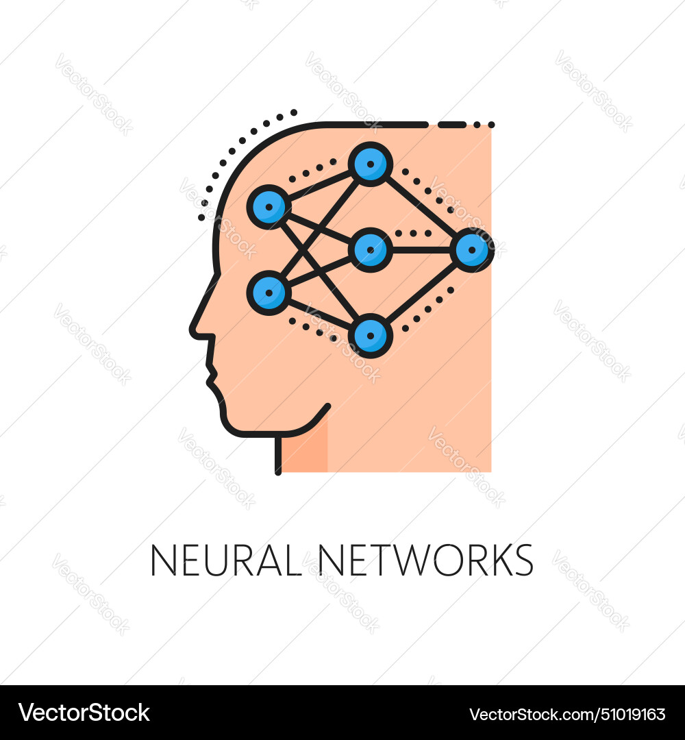 Neural networks icon ai artificial intelligence Neural networks icon ai artificial intelligence vector image