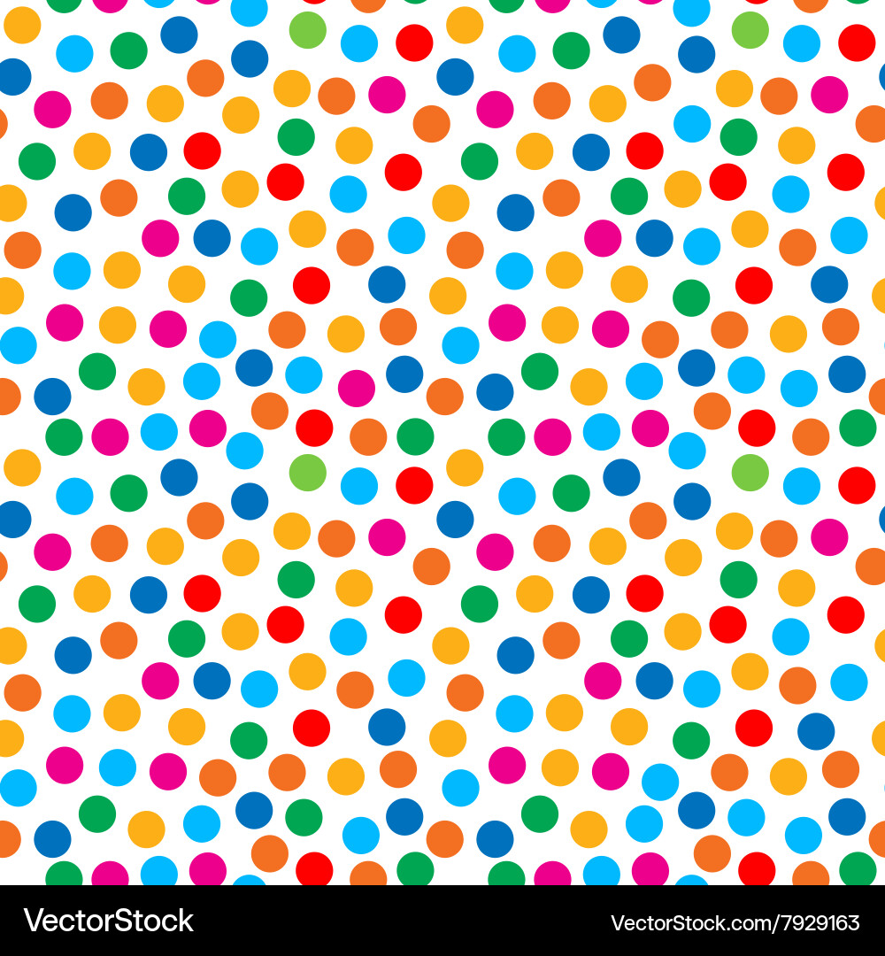 Rainbow bright dots seamless pattern Royalty Free Vector