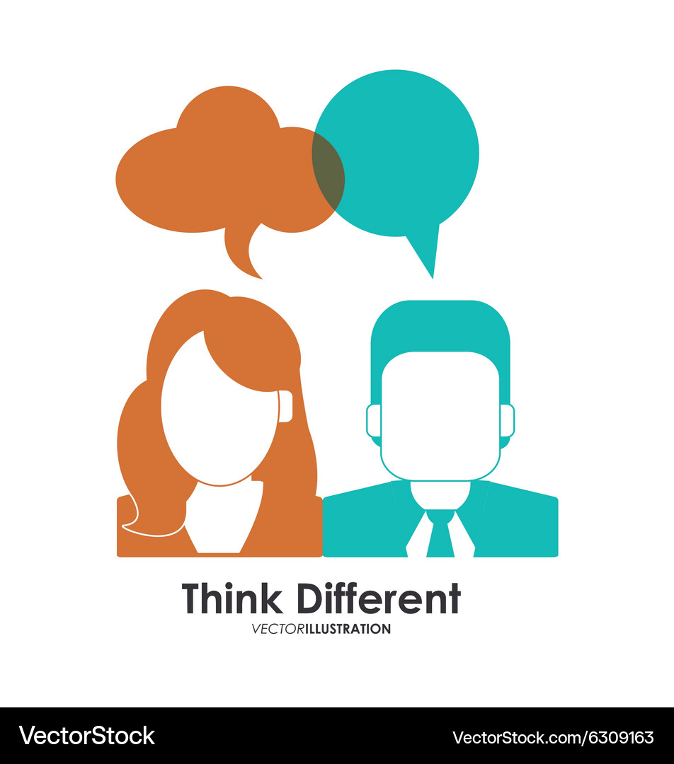 Think different design Vector Image