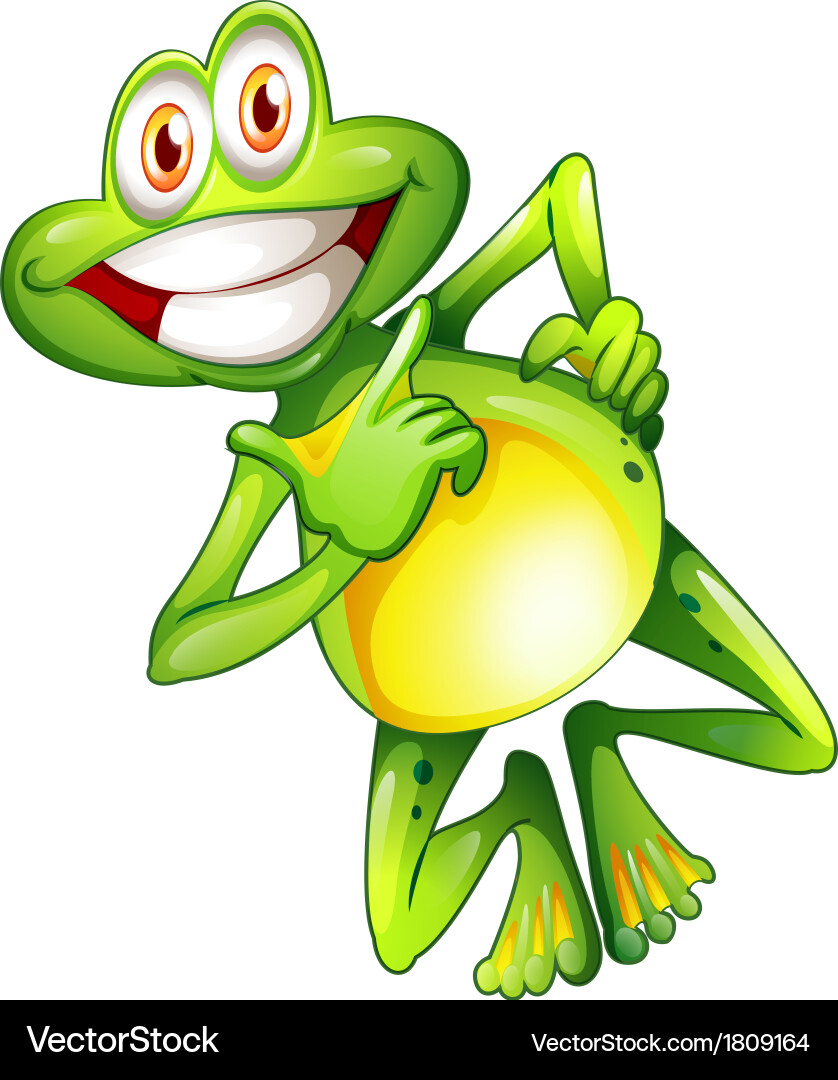A very smiling frog Vector Image