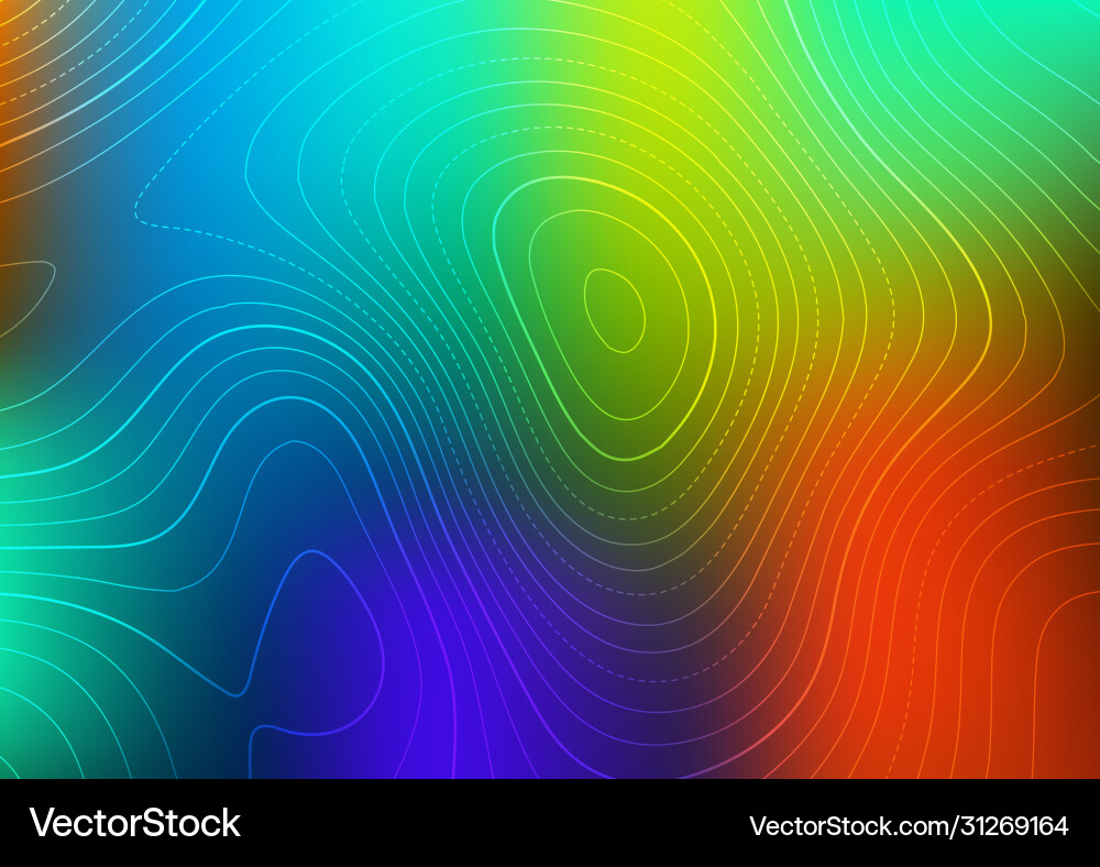 Abstract background with a contour map design vector image