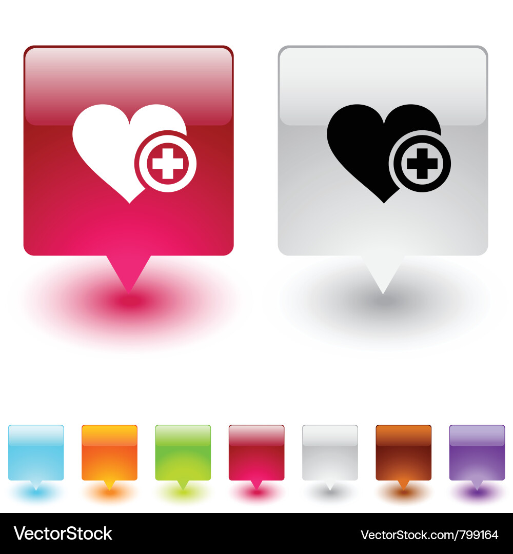 Add to vavorite square button vector image