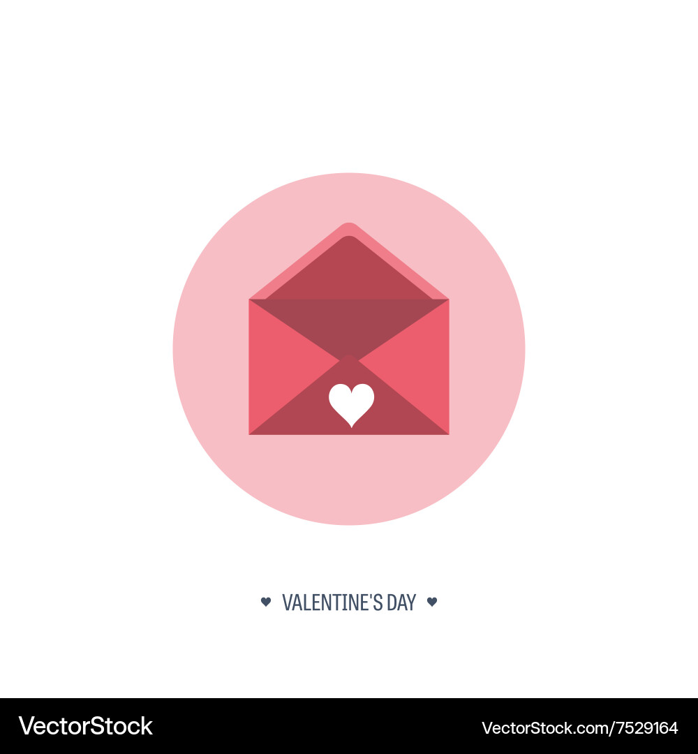 Flat background with envelope vector image