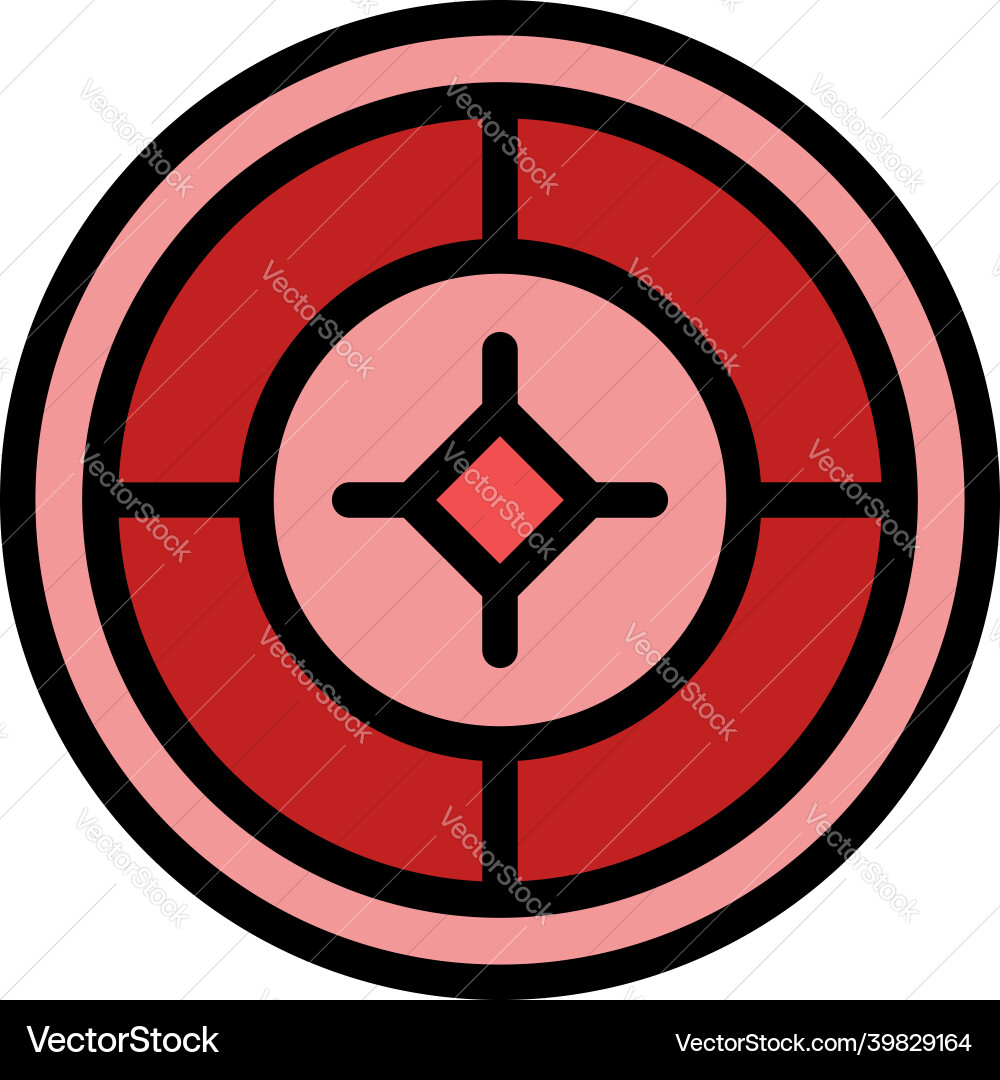 Reticle computer icon color outline Vector Image