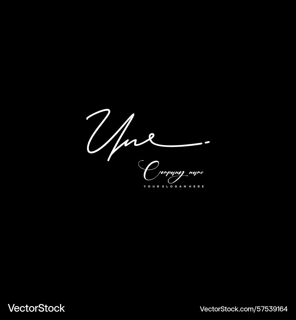 Signature style un initial logos initials logo Signature style un initial logos initials logo Vector Image