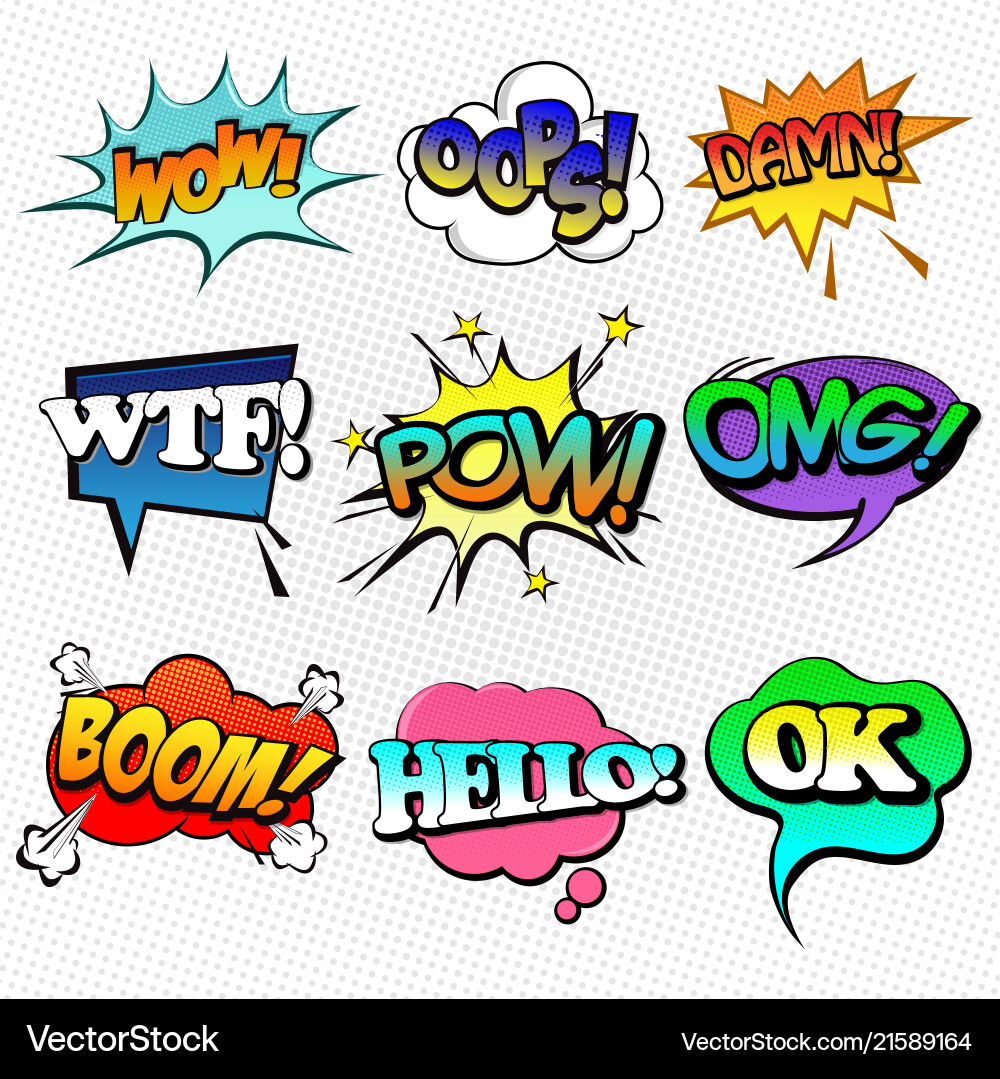 Speech Bubble Element - Pop Art Style Vector Image