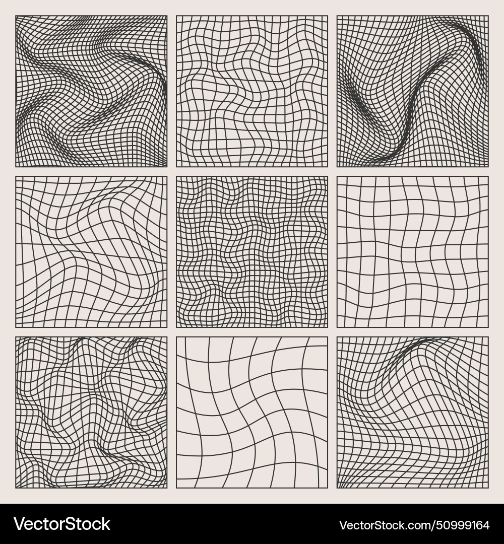 Wireframe shapes lined perspective mesh 3d grid Wireframe shapes lined perspective mesh 3d grid vector image