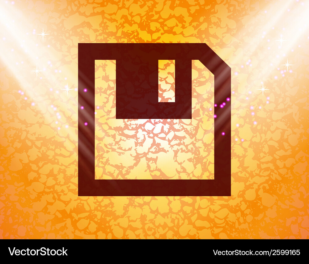 Floppy disk flat modern web button and space Vector Image