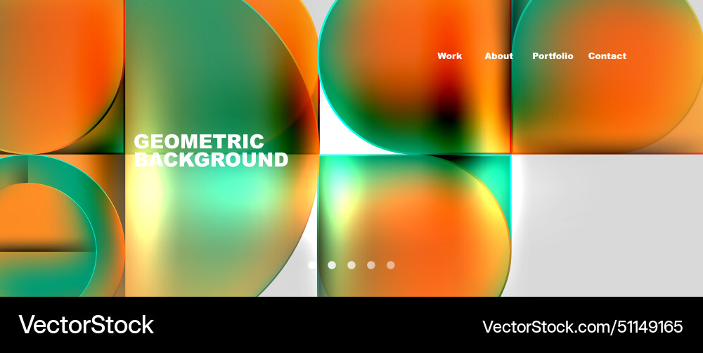 It is a geometric background with circles Vector Image
