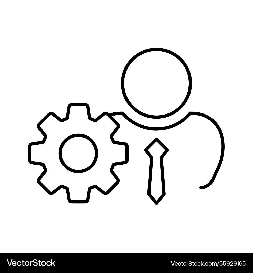 Linear administration icon from human resources Vector Image