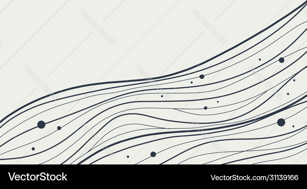 Abstract Wave Frequency Line Art Vector Image
