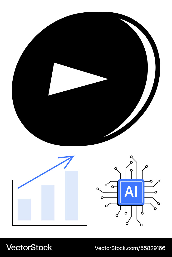 Ai-driven video content analysis with data Ai-driven video content analysis with data vector image