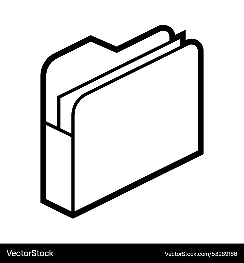 Folder for paper icon in isometry image Vector Image