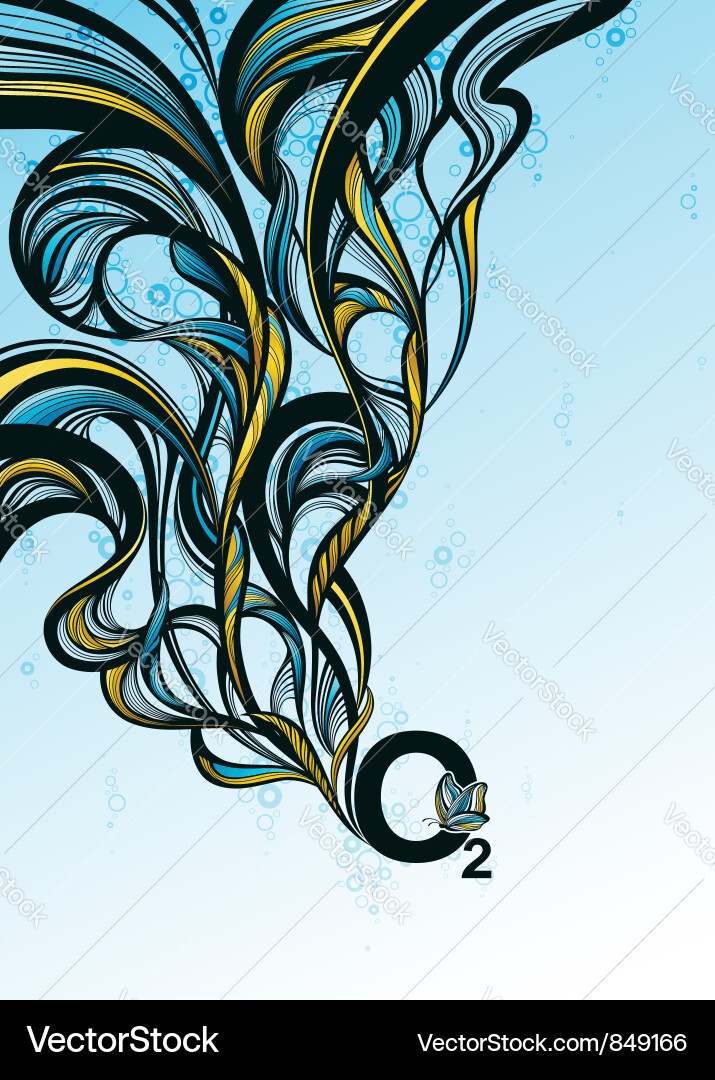 Oxygen Flow - Abstract Liquid Splash vector image
