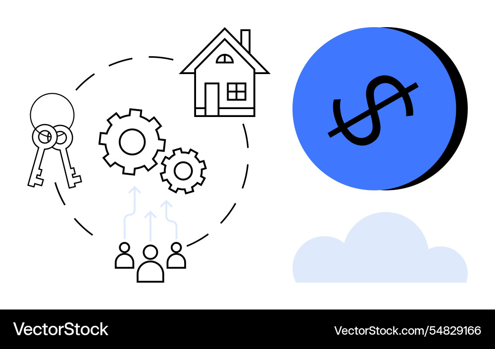 Real estate and business operations concept Real estate and business operations concept vector image